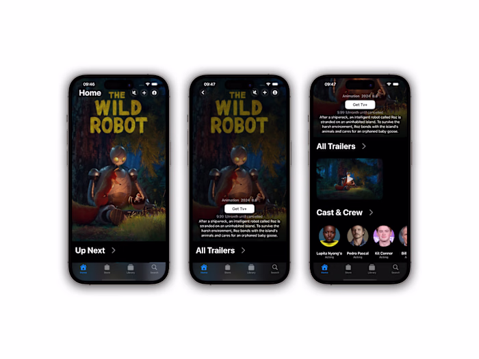 Apple TV+ clone improved with Carousel Animations