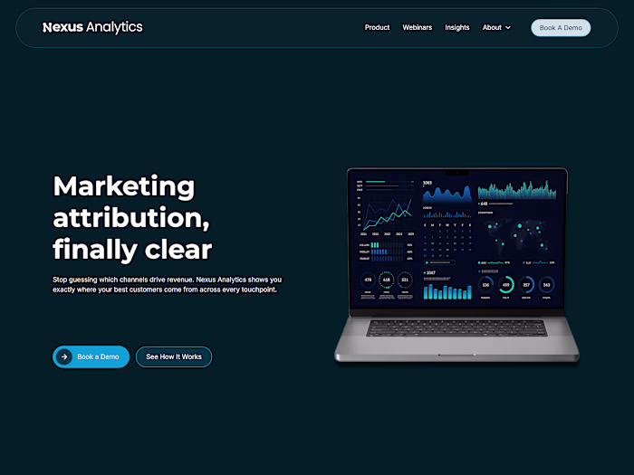 Nexus Analytics — SaaS Branding & Webflow Development