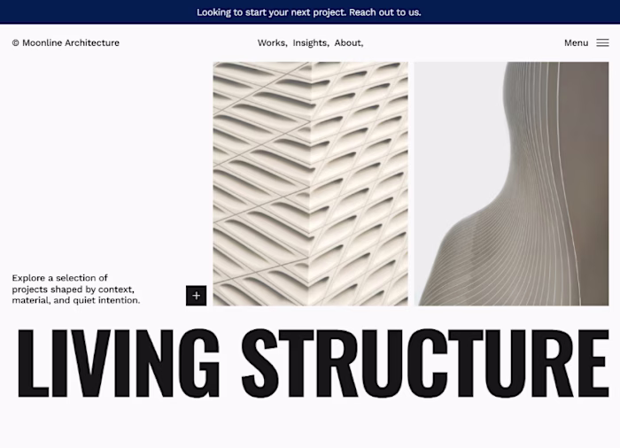 Working on a website for architecture and so far, i m happy ...