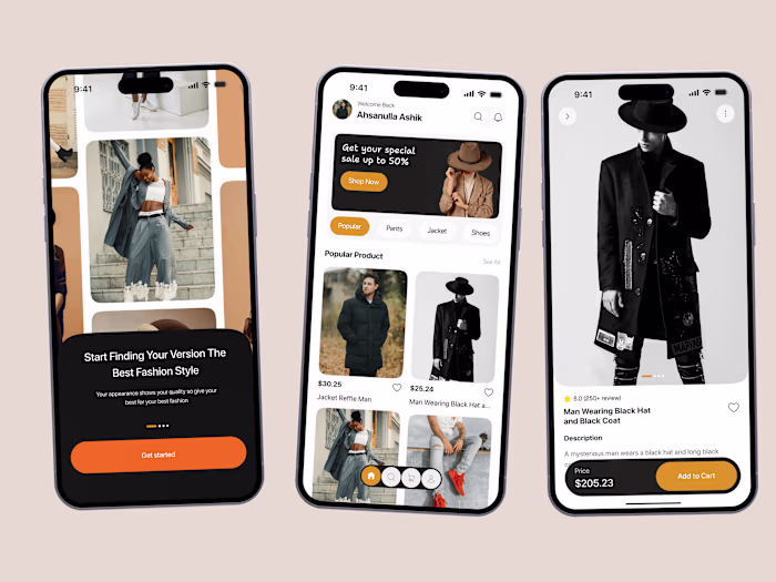 E-Commerce Fashion Mobile App UI Design