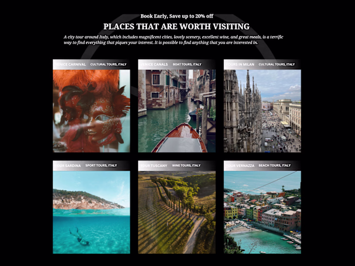 Web Design for Cultural Tours
The