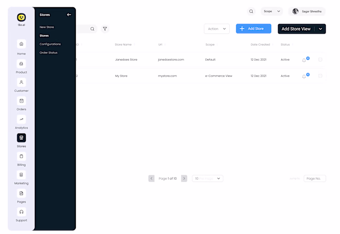 Illo.ai: a full fledge internal E-commerce management system
