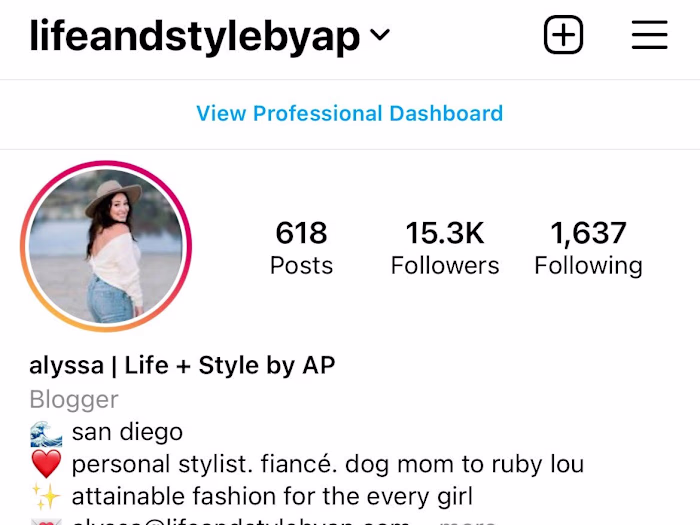 Fashion + Lifestyle Instagram
