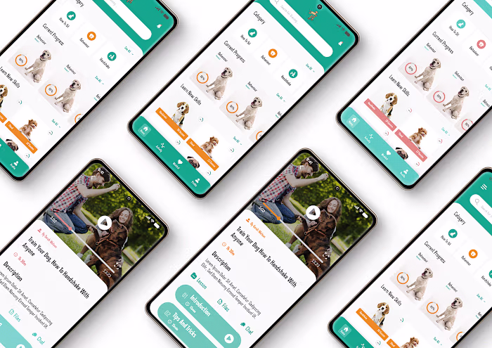 Dog training app on Behance