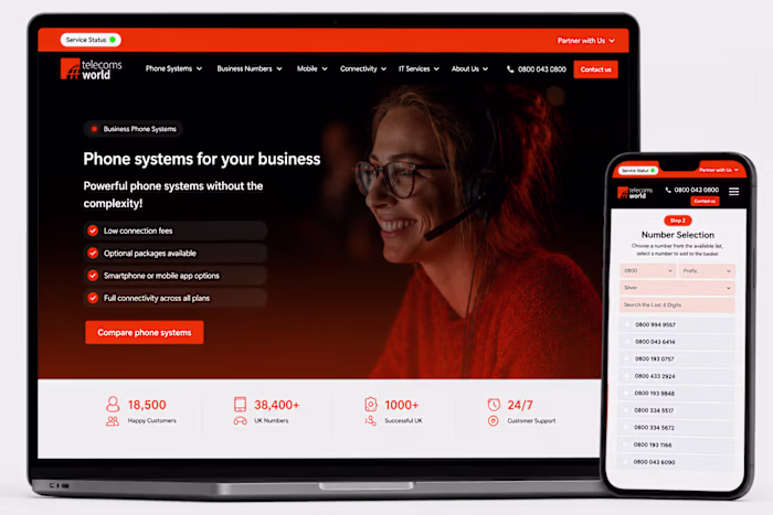 Telecoms World: Webflow Website & Call Tracking System