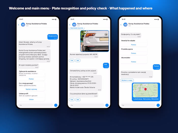 Europ Assistance bots — Messenger chatbots