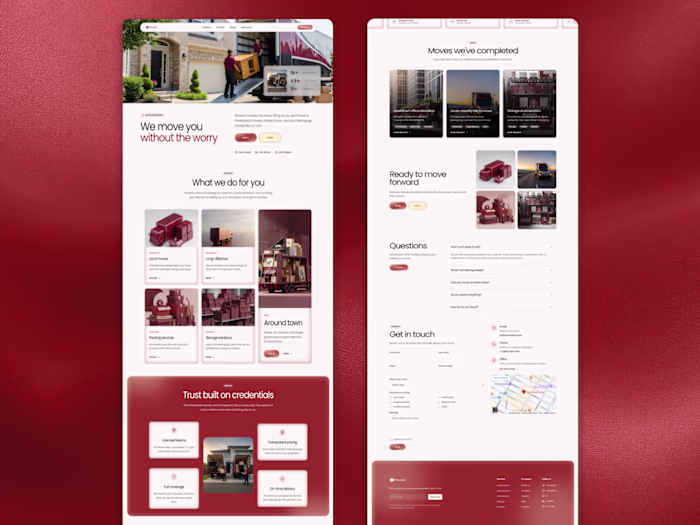 Movexia, Moving Company Landing Page
