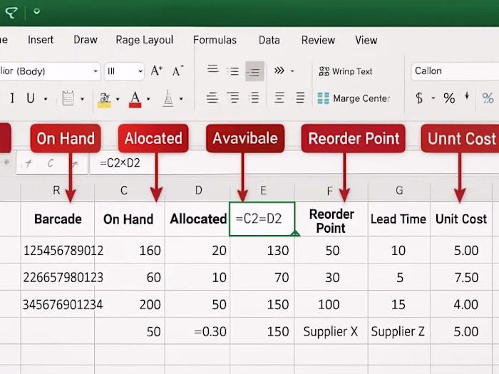 Created an Excel income statement
