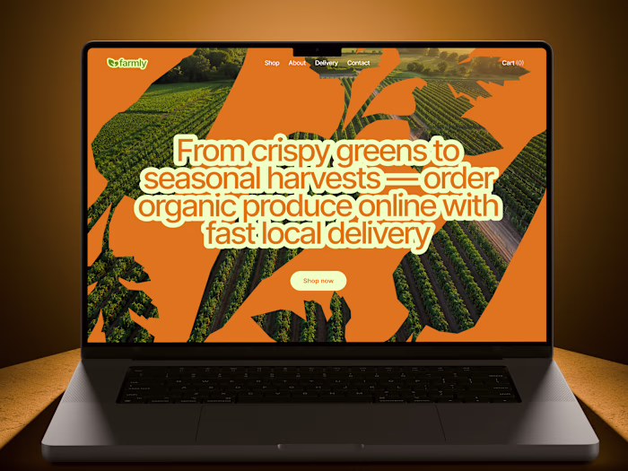 🥕 Web design for organic grocery store | Hyperactive