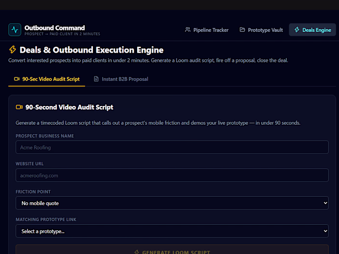 Outbound Sales Enablement Engine Development