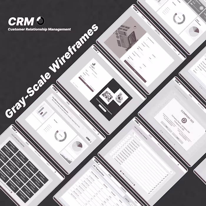 CRM Dashboard UI – Clean