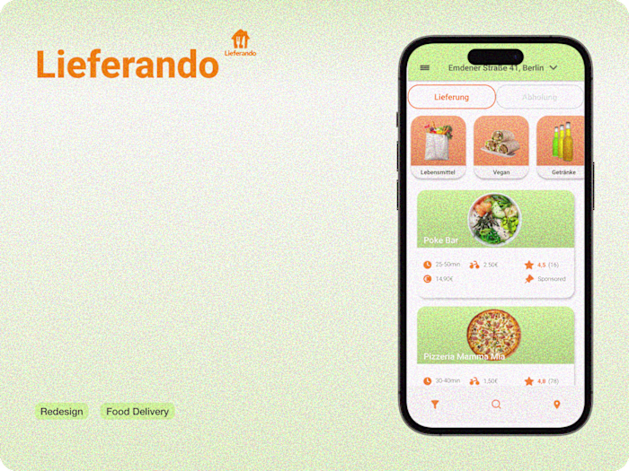 UI — Hungergames, Redesign Lieferando App
