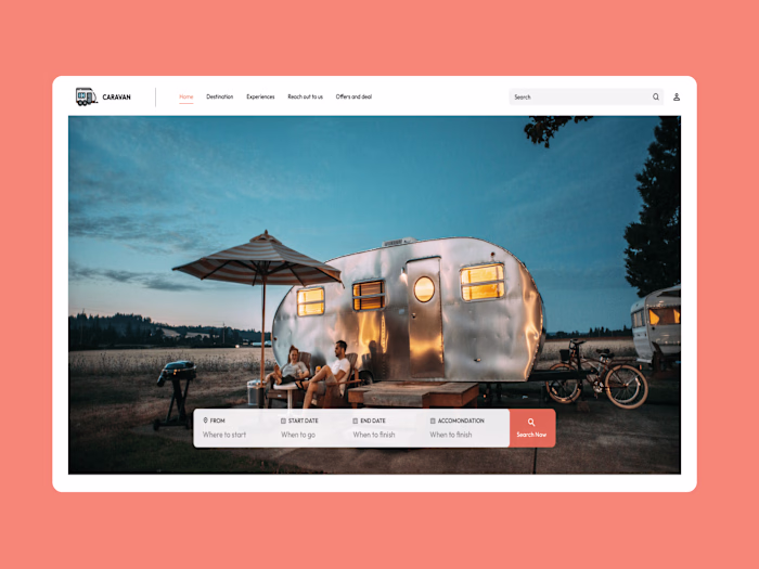 UI/UX Design for a React-Based Caravan Booking Website