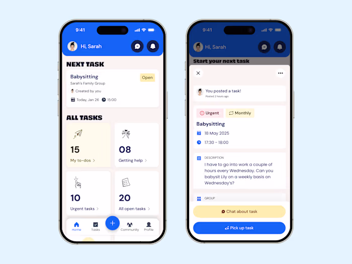 Task management app for We4U