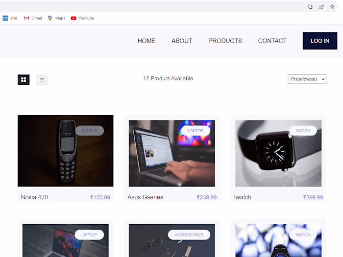 React Ecommerce Store