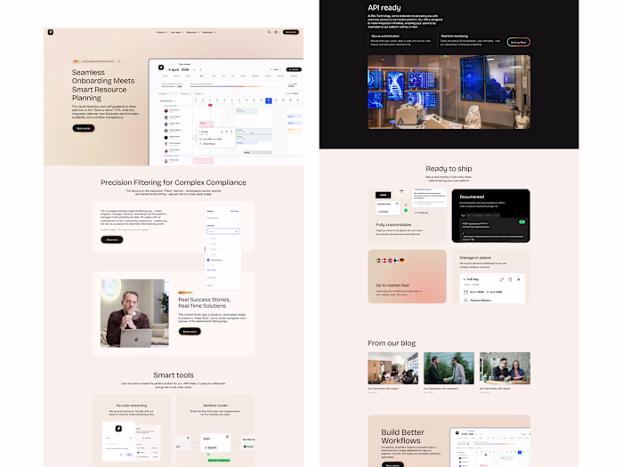 SaaS Onboarding & Workflow Management Landing Page