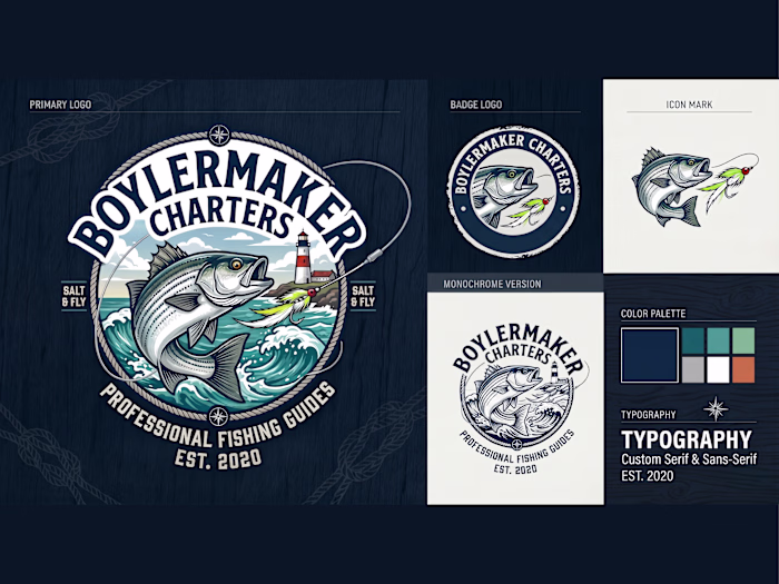 Premium Fishing Guide Brand Identity