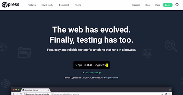 Cypress.io: Messaging/brand strategy, copywriting, case studies
