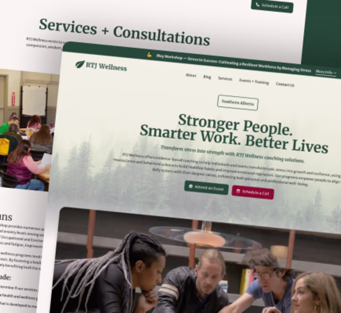 A wellness website that provides online training, resources,...