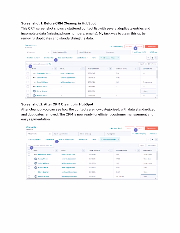 CRM Maintenance