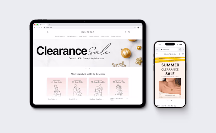 Shopify development for Jewelry Brand

