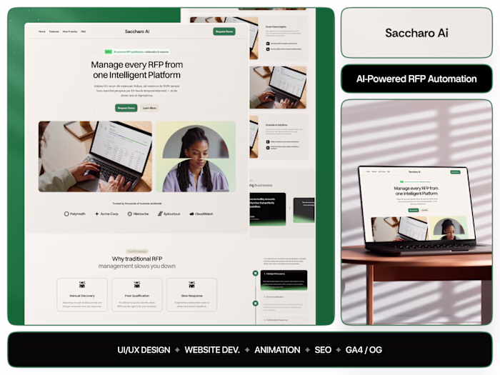 Saccharo AI Landing Page