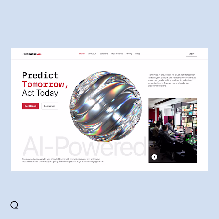 AI-Powered Technology Startup Web Design