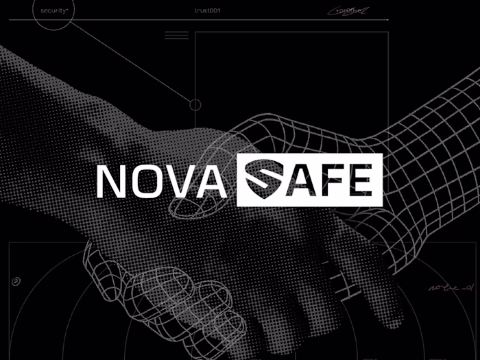 NovaSafe Cybersecurity Branding The NovaSafe logo represents...