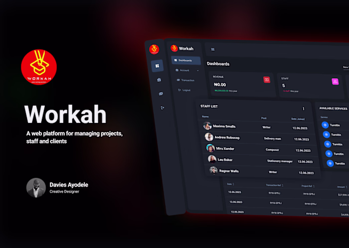 Workah - Project Management Web App