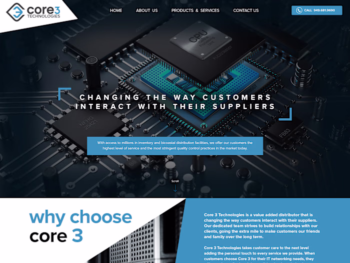 Core 3 Technologies Website Design