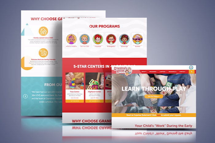 A bright, family-focused daycare website