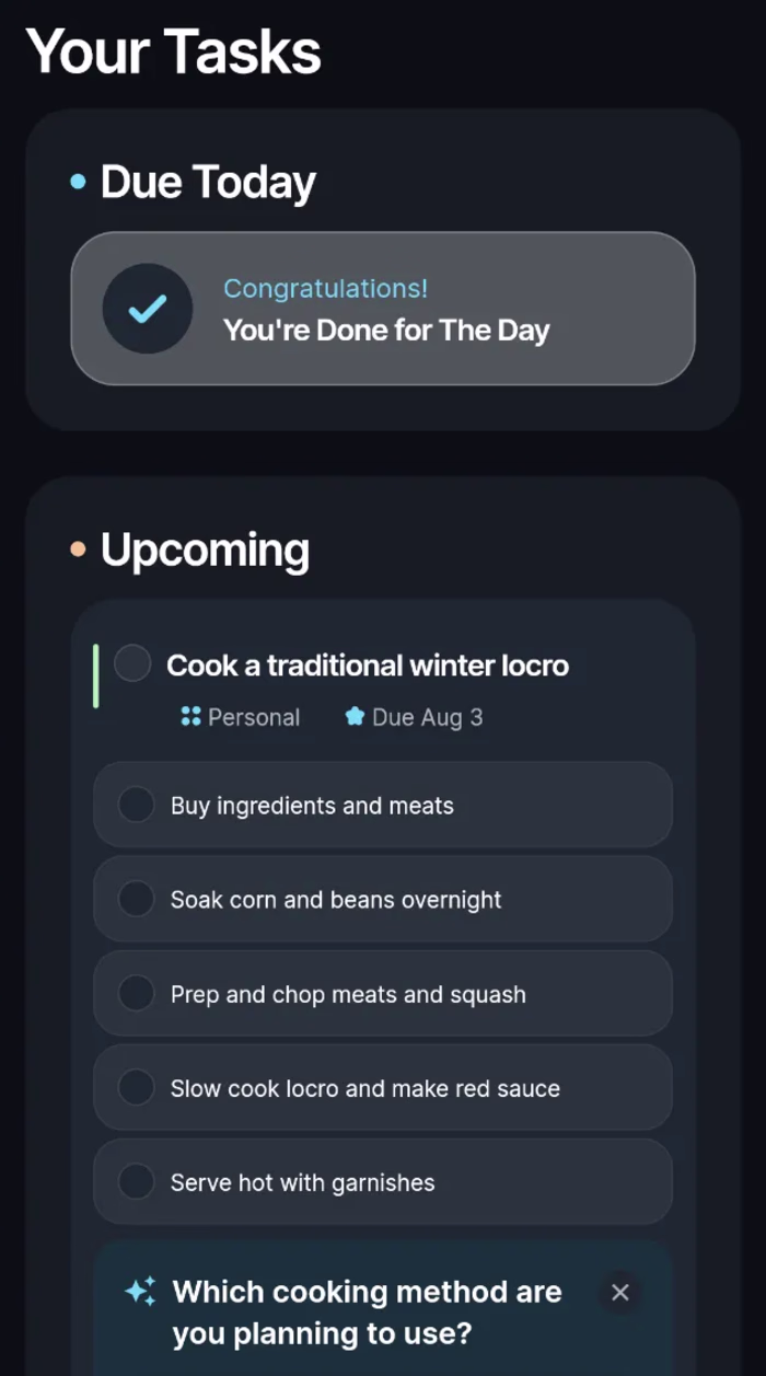 InfiniteUp Tasks: AI Task Planning App