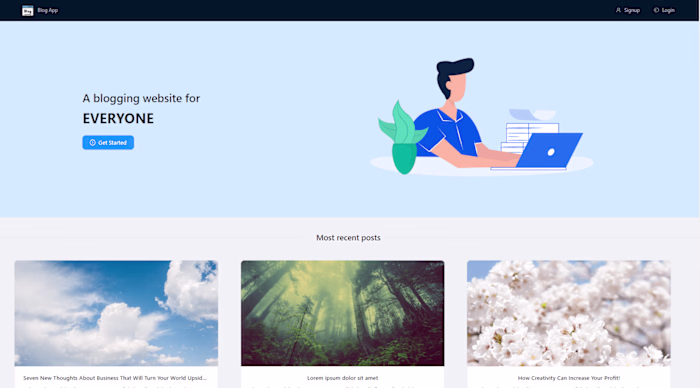 Blog Website Using MERN Stack
