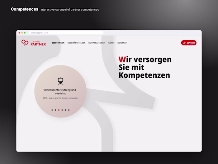 Combine Partner — Corporate website · B2B partner network