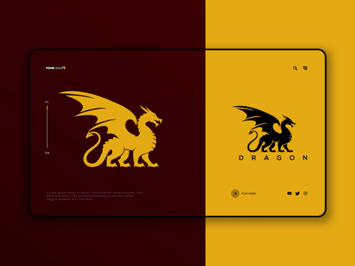 Dragon Vector Logo Available For