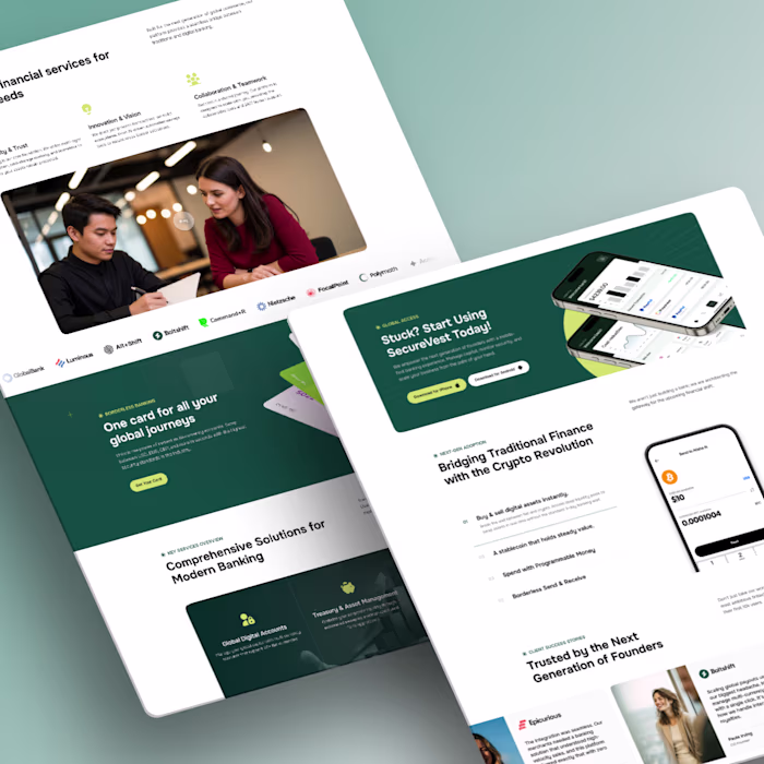 Fintech Website Trust & Credibility UI/UX Design – SecureVest.