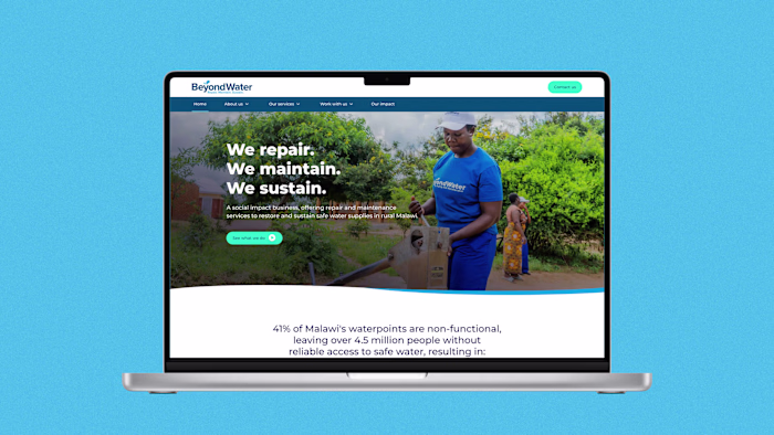 Website re-design and Webflow development for Beyond Water