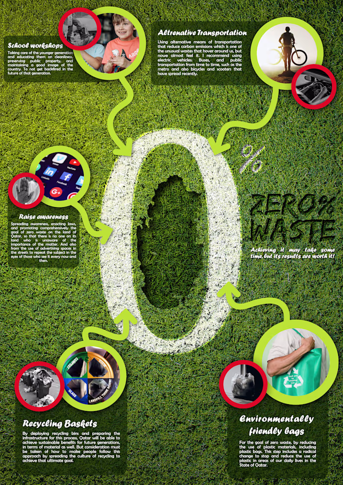 Infographic Poster (Zero Waste in Qatar)