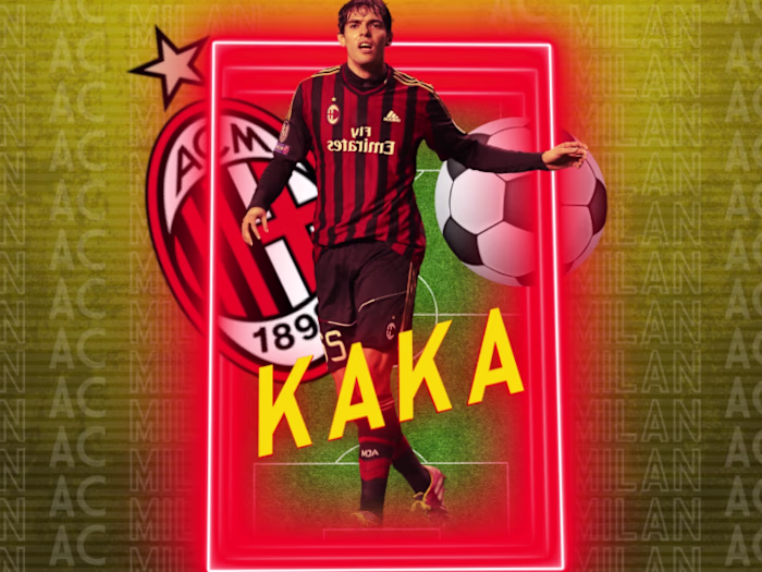 @3d_04 on Instagram: “NFT card @kaka @acmilan 🧡🧡”