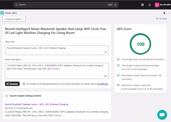 Shopify Product SEO Optimization 