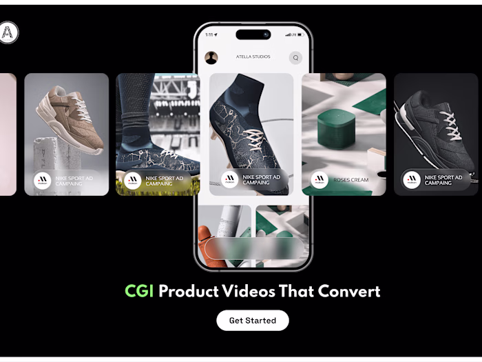 Atella Studios UI & Website Design