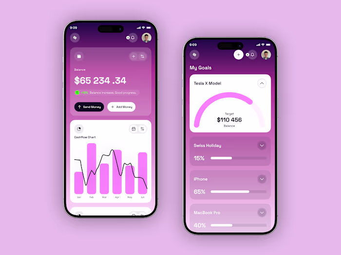 Smart Personal Finance Mobile App Concept