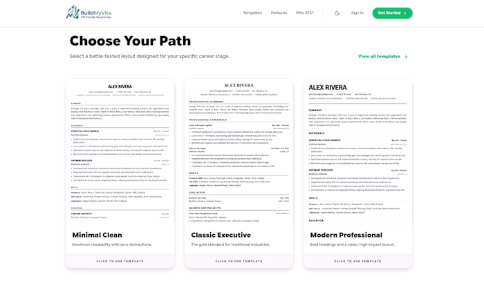 BuildMyVita — Real-Time Resume Builder