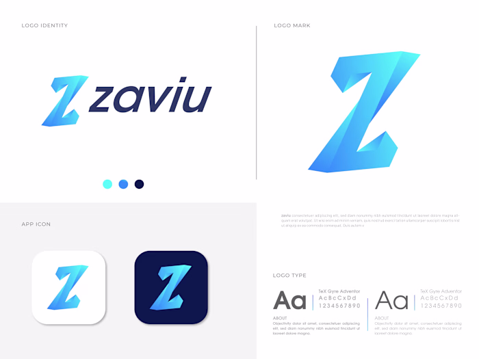 Modern abstract Z letter logo design