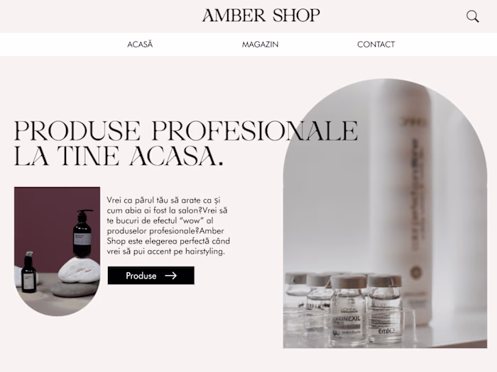 Bun venit la AMBER SHOP. Aici găsești tot ce ai nevoie.