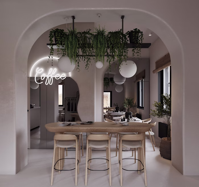 Boutique Cafe | Hospitality Interior CGI