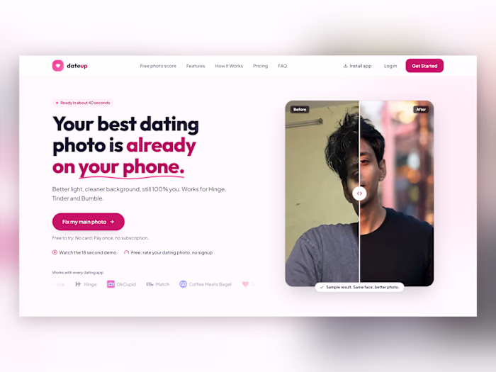 Dateup: AI Dating Photos, Openers and Reviews