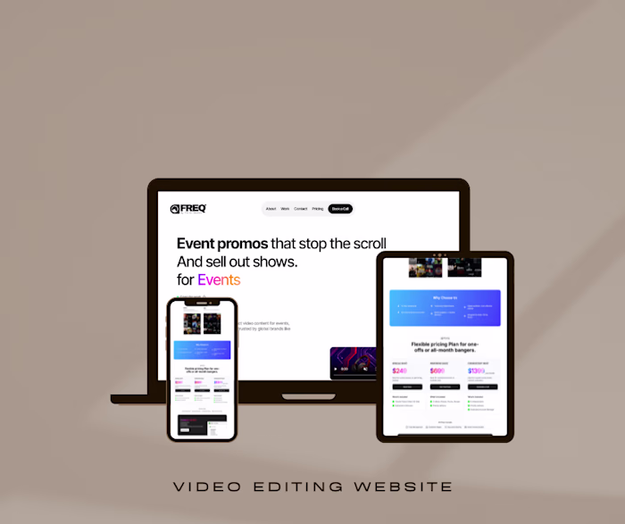 I designed this Framer website for Frequency, a creative stu...