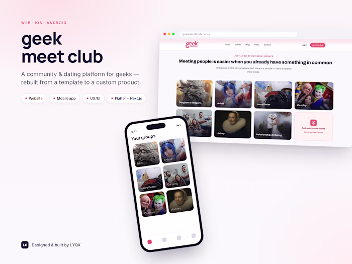 Geek Meet Club - Community & Dating Platform