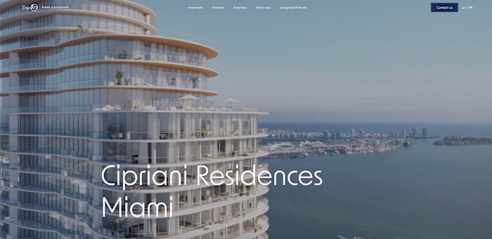 UI/UX + Webflow - Cipriani Residences Miami